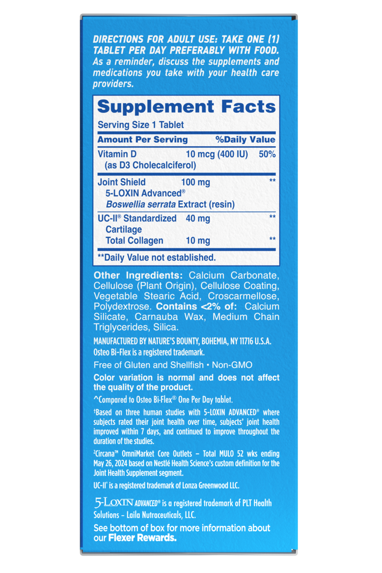 Supplement with undenatured type II collagen for joint health*